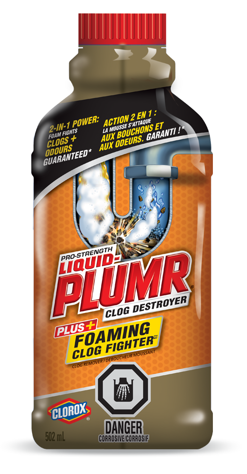 Déboucheur Liquid-Plumr Pro Strength avec protège-tuyau, choix de formats